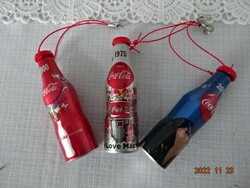 Karácsonyi dísz, Coca Cola üveg, három darab, három szín. Vanneki!