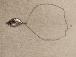 Izraeli ezüst nyaklánc-nyakék ametiszt kővel