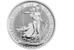 Britannia 2023 1 oz silver coin with Queen Elizabeth II