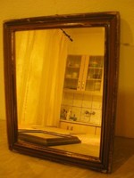 Mirror antique, cascading rosewood frame marked rarity 29 x24 cm