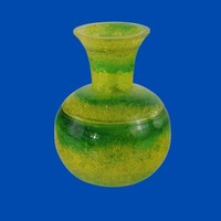 Space Age zöld-sárga műgyanta váza/dekoráció