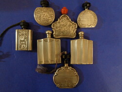 Collection of silver perfume bottles circa 1900