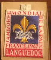 Fabric Badge - Scout Jamboree 1947 France, Moisson,