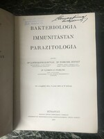 Bakteriológiai  Immunitástan  Parazitologia  1935