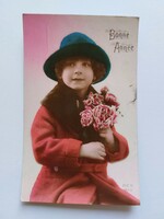 Old postcard photo 1925 postcard little girl