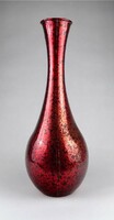 1J871 Nagyméretű vastagfalú üveg váza virágváza 45 cm