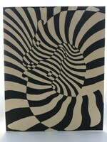 Victor Vasarely (1908-1997): Zebrák, szitanyomat, 50x40 cm