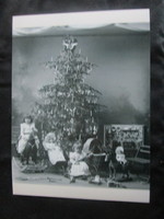 Christmas Eve Christmas tree rocking horse porcelain doll doll furniture 24 x 18 cm photo photo