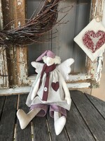 1 handmade textile angel - 38 cm