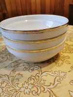 Alföldi porcelán aranyszegélyes gulyás, leveses tányér. Rakásolható