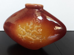 Cseh iparművész óriás design kerámia váza, 36 x 25 cm