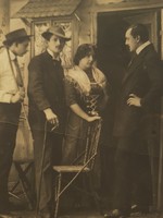 Régi fotó 1914 női férfi csoportkép vintage fénykép képeslap