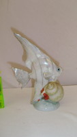 Drasche vitorláshal csigával - nipp, figura - Kőbányai porcelán