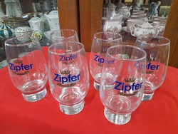Zipfer Sörös Üveg Pohár,Korsó, 6 db Új  0.5 Literes Készlet ,Dobozában.