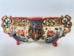 Beautiful art nouveau porcelain bowl/table center with Zsolnay-Fischer marks