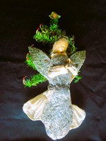 Approx. 1928 Antique Christmas Christmas tree ornament angel top ornament nun work museum