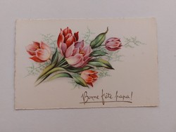 Old postcard floral postcard tulip