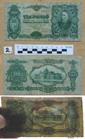 10 pengő 1929 ritka, restaurálatlan G- VG állapotban (2) beszakadással