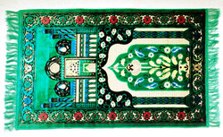 Csodaszép, dombor szövésű, rojtos, török imaszőnyeg ima szőnyeg 70 x 110 cm
