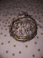 Retro metal opening sphere Christmas tree ornament Christmas decoration