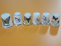 Caverswall  Bone China Fine bone China angol jelzett porcelán gyűszű válogatás pillangók pillangó