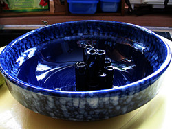 Bay keramik Germany felhős kék  kerámia ikebana nagy tál
