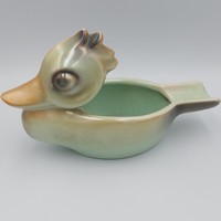 Retro industrial art ceramic bowl in the shape of a duck