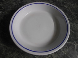 Tányér leveses főzelékes porcelán Alföld kék csíkos 21 cm
