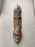 Afrikai törzsi művészet maszk fából