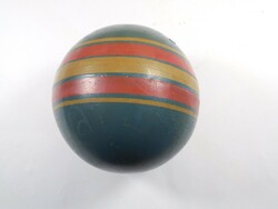 Retro játék gumi labda - színes csíkos kb. 1960-as évekből