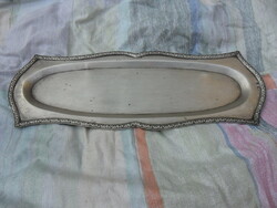 Fish coffee or dessert silver serving tray with monogram