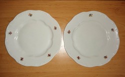 Zsolnay porcelán lapostányér párban 23,5 cm (2p)