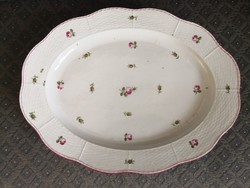 ANTIK Herendi Petites Roses mintás óriás tálaló tál, szalag-koronás jelzéssel