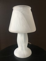 Art deco thick walled glass lamp