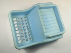 Retro kád szélére rakható, akasztható műanyag szappantartó szappan tartó - 1970-es évekből