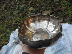 Italian art deco silver serving bowl