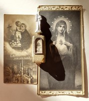 Old box st antonius mini holy antal religious metal relic vintage miniature