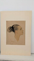 Tihanyi  Lajos /1885-1938/  női portré akvarell
