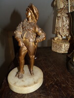 Francia lovag szobor (bronzírozott ón)