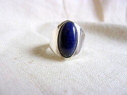Ezüst gyűrű  lápisz lazuli díszítéssel