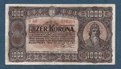 1000 Korona 1923 Nyomdahely nélkül