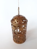 Christmas star copper hanging candlestick with lantern 20 cm