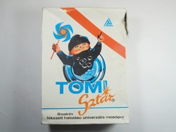 Retro régi Tomi Sztár mosópor papír doboz-Tiszamenti Vegyiművek, Szolnok kb. 1980-as évek
