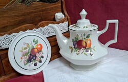 Johnson brothers fresh fruit teapot with saucer