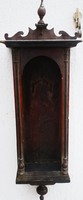 Antik 1800-as évek, fali óra doboz Minta óra, Szobor tartó ereklye tartó kulcs tartó szekrény vitrin