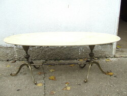 Coffee table marble bronze legs