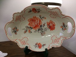 Carl Schumann antik porcelán rózsás tál