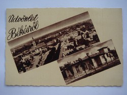 Régi képeslap Békés 1943 fótó levelezőlap