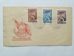 1959. FDC - Magyar Tanácsköztársaság (IV.) - borítékon