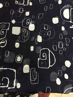 Black and white geometric pattern thin scarf, shawl